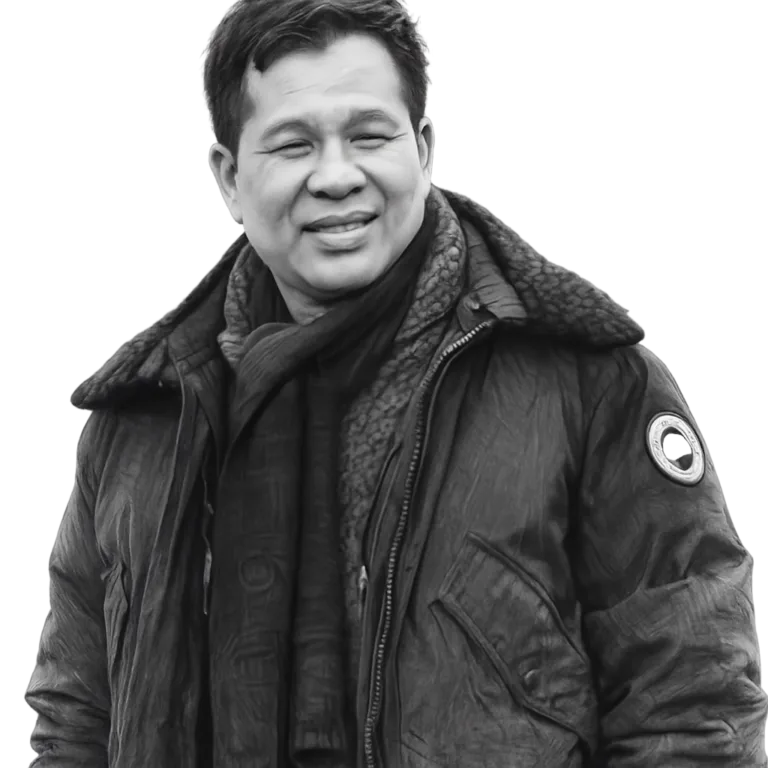 Smiling portrait in winter attire